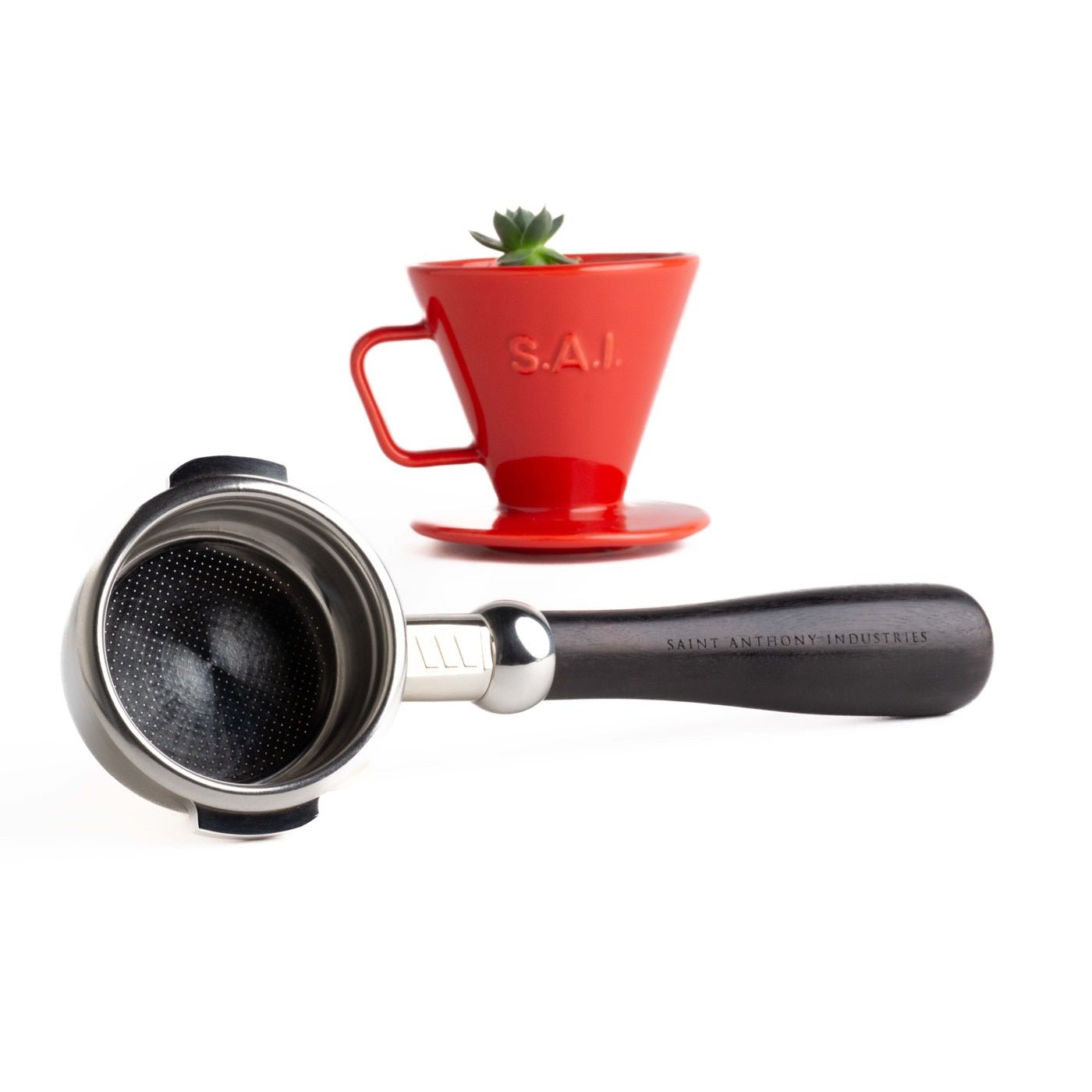 The Harold - Bottomless 58mm E61 Portafilter - Saint Anthony Industries